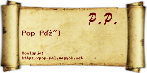 Pop Pál névjegykártya